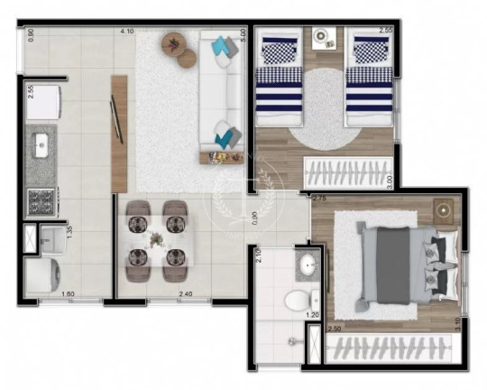 Imagem Apartamento com 2 Quartos à Venda, 44 m² em Jardim Diogo - Guarulhos