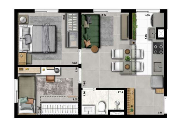 Imagem Apartamento com 2 Quartos à Venda, 40 m² em Vila Da Oportunidade - Carapicuíba