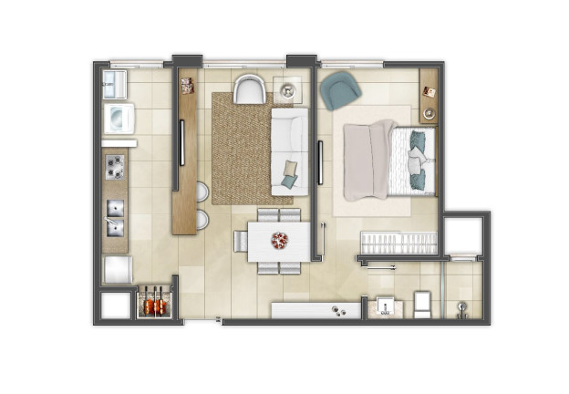 Imagem Apartamento com 1 Quarto à Venda, 40 m² em Engenho Velho - Torres Imagem Apartamento com 1 Quarto à Venda, 40 m² em Engenho Velho - Torres