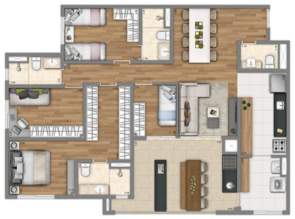 Imagem Cobertura com 3 Quartos à Venda, 192 m² em Jardim Itamarati - Campinas