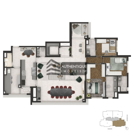 Imagem Apartamento com 3 Quartos à Venda, 195 m² em Brooklin - São Paulo Imagem Apartamento com 3 Quartos à Venda, 195 m² em Brooklin - São Paulo
