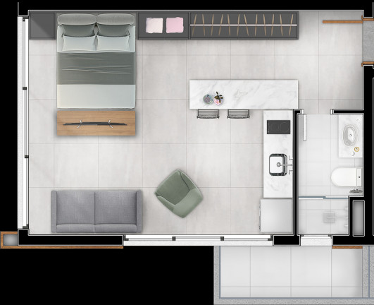 Imagem Apartamento com 1 Quarto à Venda, 36 m² em Petrópolis - Porto Alegre
