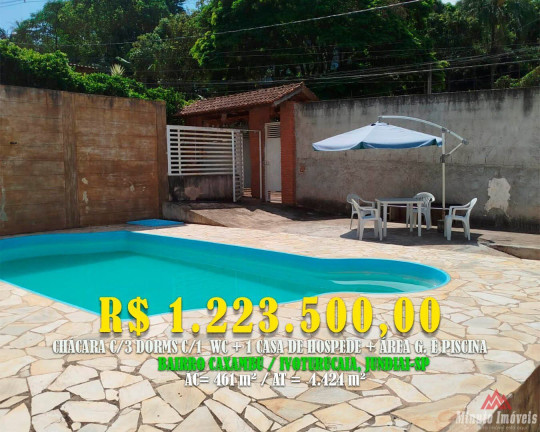 Imóvel com 3 Quartos à Venda, 1.800 m² em Caxambu - Jundiaí