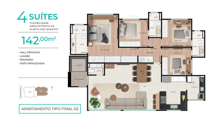 Imagem Apartamento com 4 Quartos à Venda, 142 m² em Ouro Preto - Belo Horizonte Imagem Apartamento com 4 Quartos à Venda, 142 m² em Ouro Preto - Belo Horizonte