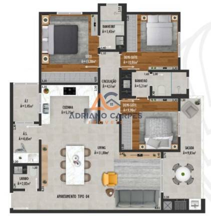 Imagem Imóvel com 3 Quartos à Venda, 116 m² em Centro - Navegantes Imagem Imóvel com 3 Quartos à Venda, 116 m² em Centro - Navegantes