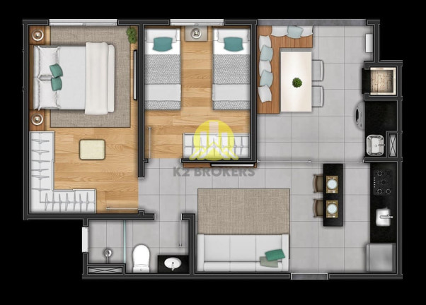 Imagem Apartamento com 2 Quartos à Venda, 48 m² em Cidade Industrial - Curitiba Imagem Apartamento com 2 Quartos à Venda, 48 m² em Cidade Industrial - Curitiba