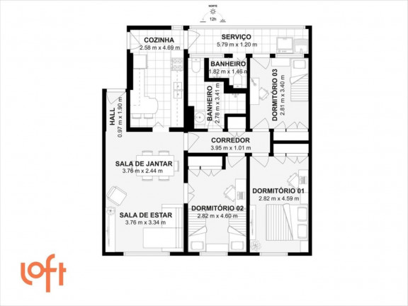Imagem Imóvel com 3 Quartos à Venda, 107 m² em Itaim Bibi - São Paulo