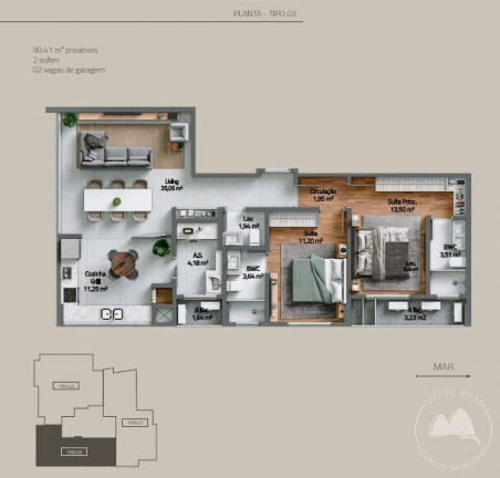 Imagem Apartamento com 2 Quartos à Venda, 90 m² em Balneário Perequê - Porto Belo Imagem Apartamento com 2 Quartos à Venda, 90 m² em Balneário Perequê - Porto Belo
