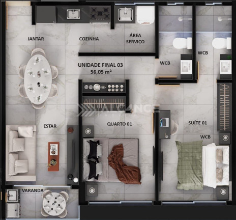 Imagem Flat com 1 Quarto à Venda, 29 m² em Intermares - Cabedelo