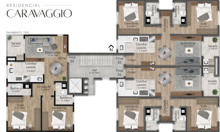 Imagem Apartamento com 2 Quartos à Venda, 68 m² em Santa Catarina - Caxias Do Sul Imagem Apartamento com 2 Quartos à Venda, 68 m² em Santa Catarina - Caxias Do Sul