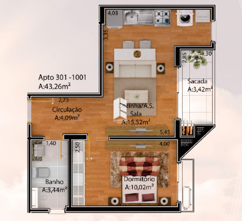 Imagem Apartamento com 2 Quartos à Venda, 71 m² em Nonoai - Santa Maria