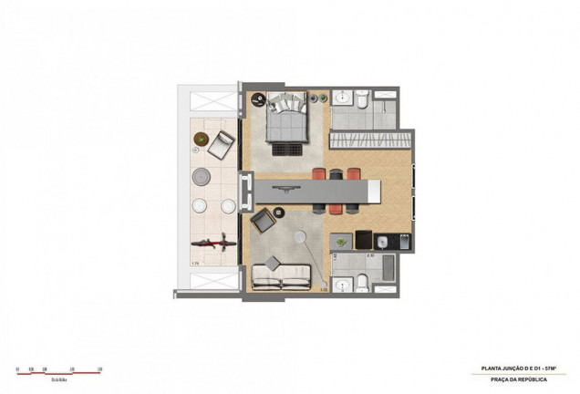 Imagem Studio com 1 Quarto à Venda, 28 m² em Centro - São Paulo