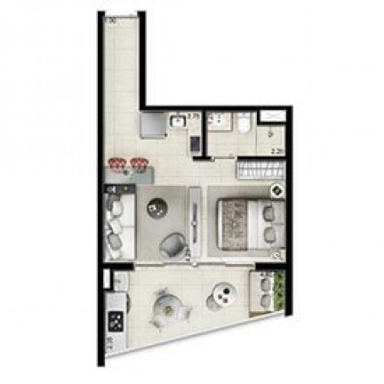 Imagem Studio com 1 Quarto à Venda, 39 m² em Pinheiros - São Paulo