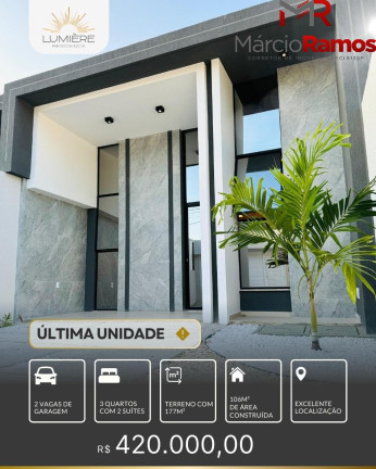 Casa com 3 Quartos à Venda, 106 m² em Guaribas - Eusébio