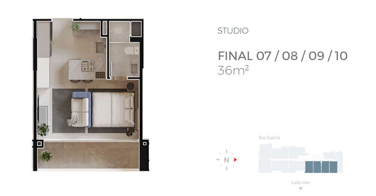 Imagem Imóvel com 1 Quarto à Venda, 48 m² em Praia Brava - Itajaí Imagem Imóvel com 1 Quarto à Venda, 48 m² em Praia Brava - Itajaí