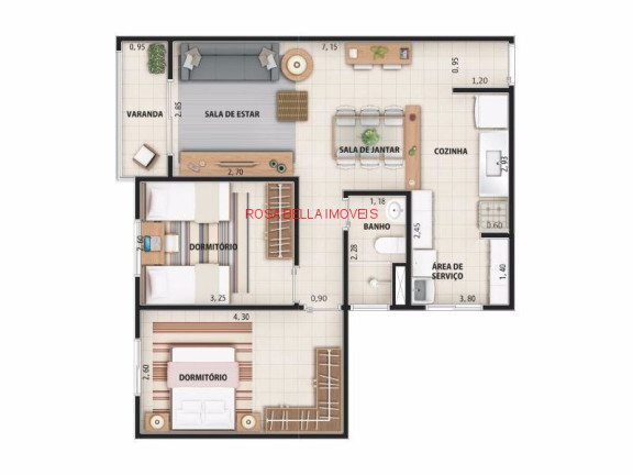 Imagem Apartamento com 2 Quartos à Venda, 62 m² em Jardim Tamoio - Jundiaí