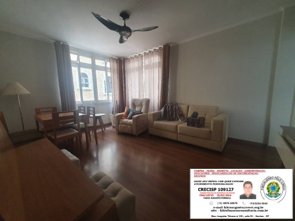 Apartamento com 2 Quartos para Alugar, 75 m² em Boqueirão - Santos