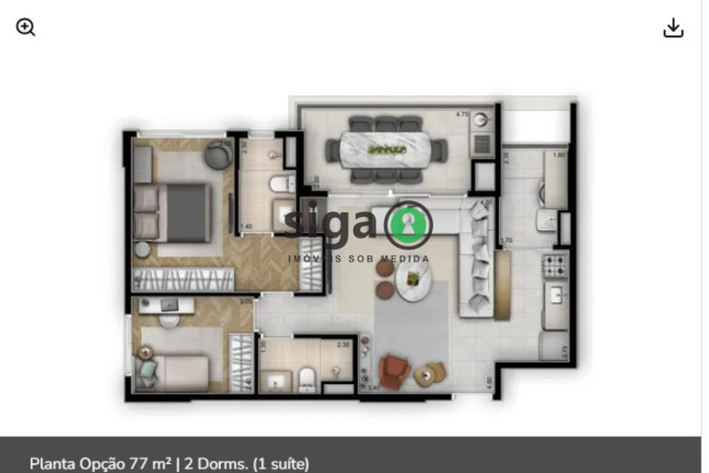 Imagem Apartamento com 2 Quartos à Venda, 77 m² em Ibirapuera - São Paulo Imagem Apartamento com 2 Quartos à Venda, 77 m² em Ibirapuera - São Paulo