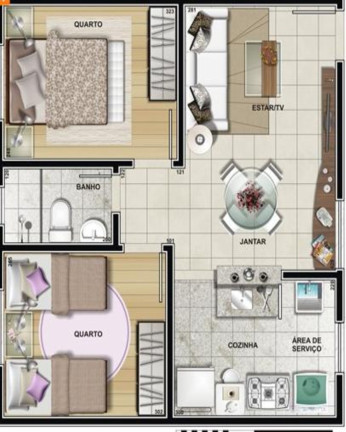 Imagem Imóvel com 2 Quartos à Venda, 55 m² em São Pedro - Juiz De Fora