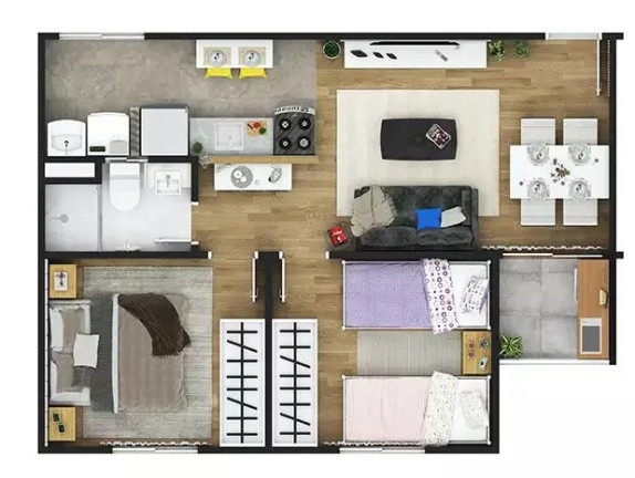 Imagem Apartamento com 2 Quartos à Venda, 46 m² em Chácara Ondas Verdes - Cotia Imagem Apartamento com 2 Quartos à Venda, 46 m² em Chácara Ondas Verdes - Cotia