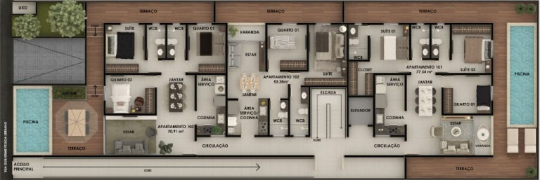 Imagem Apartamento com 3 Quartos à Venda, 78 m² em Bancários - João Pessoa
