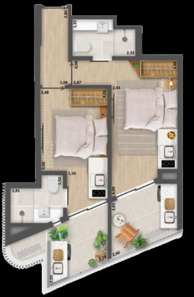 Imagem Imóvel com 2 Quartos à Venda, 43 m² em Copacabana - Rio De Janeiro Imagem Imóvel com 2 Quartos à Venda, 43 m² em Copacabana - Rio De Janeiro