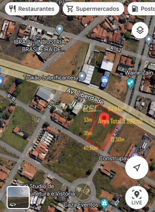 Terreno à Venda, 3.928 m² em Itapuã - Aparecida De Goiânia