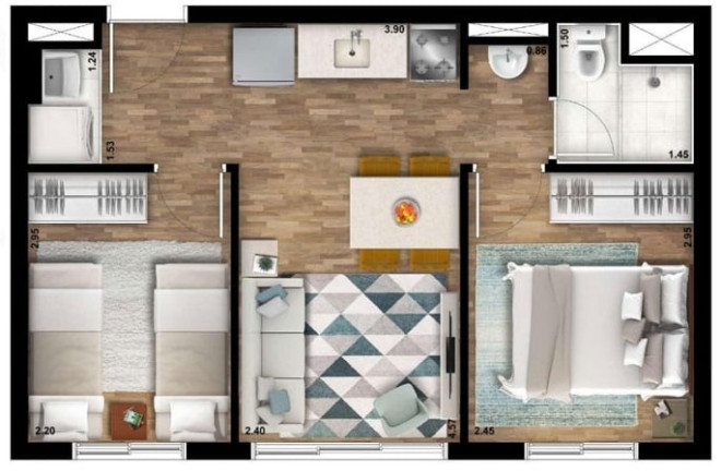 Imagem Imóvel com 1 Quarto à Venda, 25 m² em Vila Sabrina - São Paulo