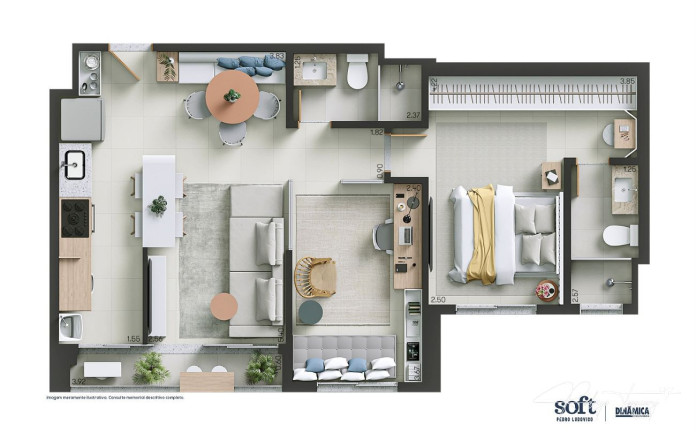 Imagem Apartamento com 2 Quartos à Venda, 65 m² em Setor Pedro Ludovico - Goiânia Imagem Apartamento com 2 Quartos à Venda, 65 m² em Setor Pedro Ludovico - Goiânia