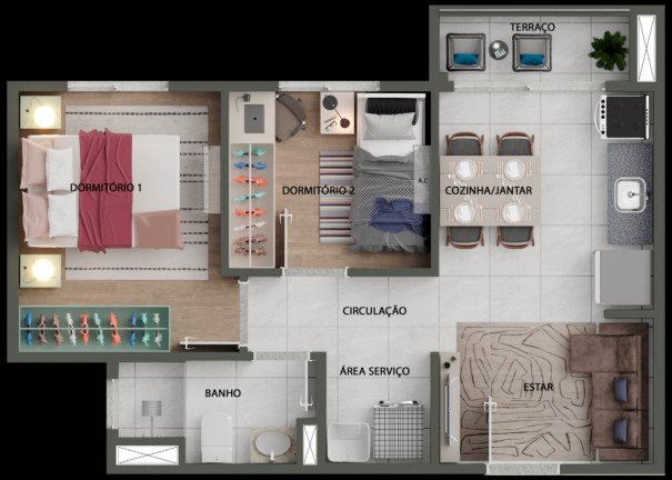 Apartamento com 2 Quartos à Venda, 37 m² em Rio Pequeno - São Paulo