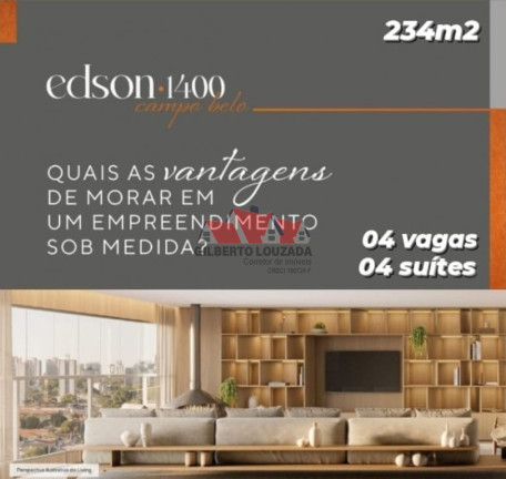 Imagem Apartamento com 4 Quartos à Venda, 234 m² em Campo Belo - São Paulo Imagem Apartamento com 4 Quartos à Venda, 234 m² em Campo Belo - São Paulo