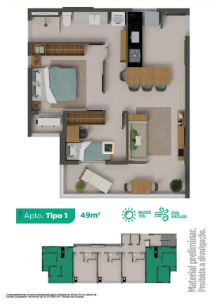 Imagem Apartamento com 1 Quarto à Venda, 34 m² em Parquelândia - Fortaleza Imagem Apartamento com 1 Quarto à Venda, 34 m² em Parquelândia - Fortaleza