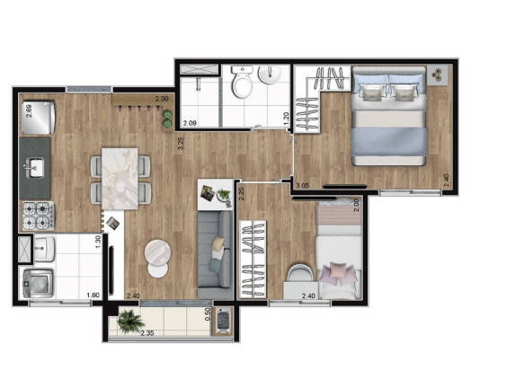 Imagem Apartamento com 2 Quartos à Venda, 41 m² em Jardim Celeste - São Paulo