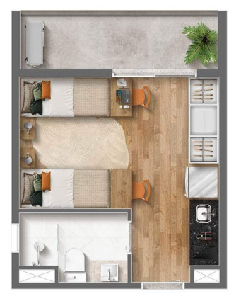 Studio com 1 Quarto à Venda, 24 m² em Butantã - São Paulo