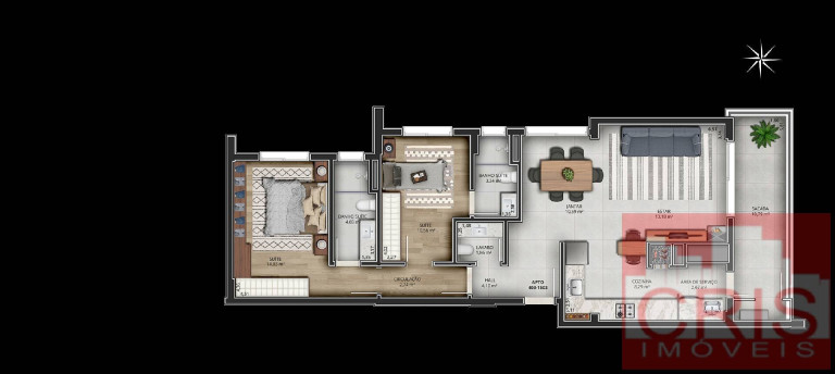 Imagem Apartamento com 2 Quartos à Venda, 105 m² em São Bento - Bento Gonçalves Imagem Apartamento com 2 Quartos à Venda, 105 m² em São Bento - Bento Gonçalves