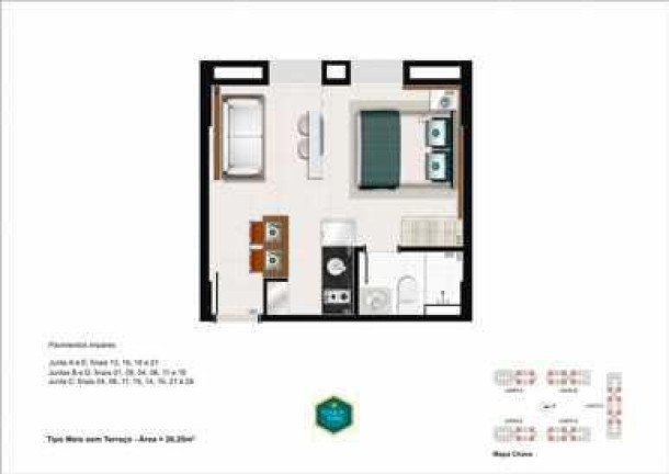 Imagem Apartamento com 1 Quarto à Venda, 26 m² em Park Sul - Brasilia