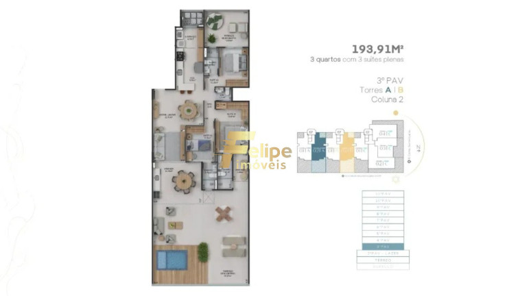 Imagem Imóvel com 3 Quartos à Venda, 100 m² em Jardim Camburi - Vitória