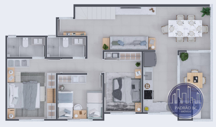 Imagem Apartamento com 3 Quartos à Venda, 95 m² em Itapoá Imagem Apartamento com 3 Quartos à Venda, 95 m² em Itapoá