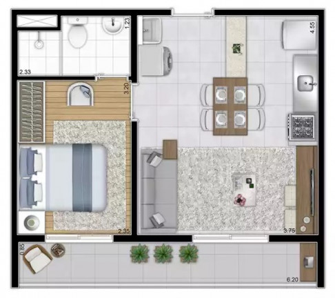 Imagem Imóvel com 2 Quartos à Venda, 34 m² em Santa Cecília - São Paulo