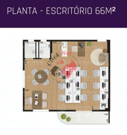 Imagem Sala Comercial à Venda, 66 m² em Valongo - Santos Imagem Sala Comercial à Venda, 66 m² em Valongo - Santos