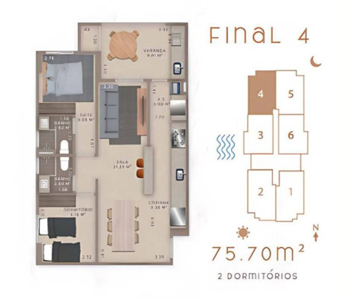 Imagem Apartamento com 2 Quartos à Venda, 7.570 m² em Guilhermina - Praia Grande Imagem Apartamento com 2 Quartos à Venda, 7.570 m² em Guilhermina - Praia Grande