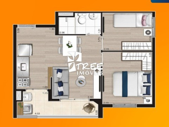 Imagem Apartamento com 2 Quartos à Venda, 43 m² em Jardim Arize - São Paulo