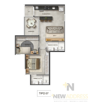 Imagem Apartamento com 2 Quartos à Venda, 55 m² em Praia De Itaparica - Vila Velha Imagem Apartamento com 2 Quartos à Venda, 55 m² em Praia De Itaparica - Vila Velha