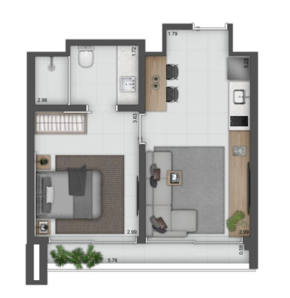 Imagem Apartamento com 1 Quarto à Venda, 35 m² em Vila Nova Conceição - São Paulo