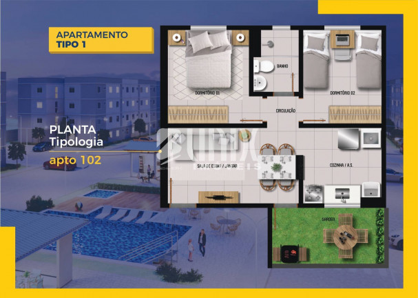 Imagem Apartamento com 2 Quartos à Venda, em Parque Jóquei Club - Campos Dos Goytacazes Imagem Apartamento com 2 Quartos à Venda, em Parque Jóquei Club - Campos Dos Goytacazes