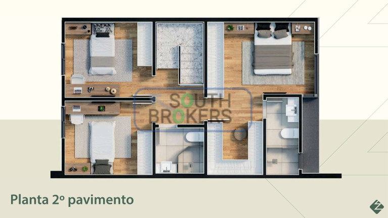 Imagem Sobrado com 3 Quartos à Venda, 112 m² em Atuba - Curitiba Imagem Sobrado com 3 Quartos à Venda, 112 m² em Atuba - Curitiba