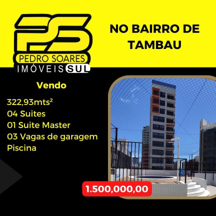 Apartamento com 4 Quartos à Venda, 322 m² em Tambaú - João Pessoa