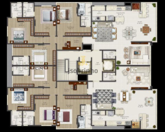 Apartamento com 4 Quartos à Venda, 187 m² em Meia Praia - Itapema