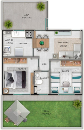 Imagem Imóvel com 2 Quartos à Venda, 40 m² em Jardim Alvorada - Nova Iguaçu