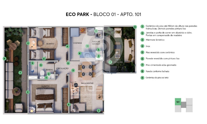 Imagem Apartamento com 2 Quartos à Venda, 41 m² em Urucunema - Eusébio
